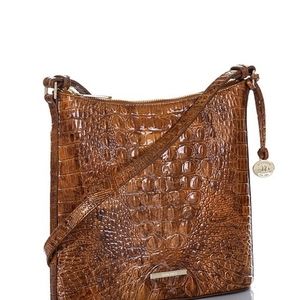 Brahmin Katie Crocodile-Embossed Crossbody